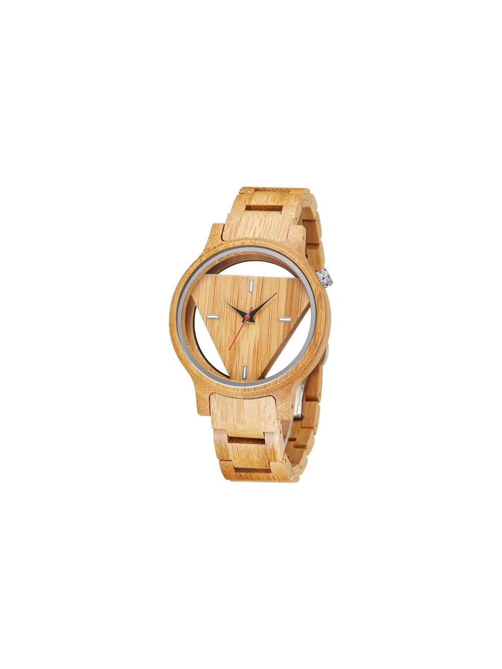 Tiong Brand Wooden Watches Mens with Handmade Colorful Bamboo Wood Watch Analog